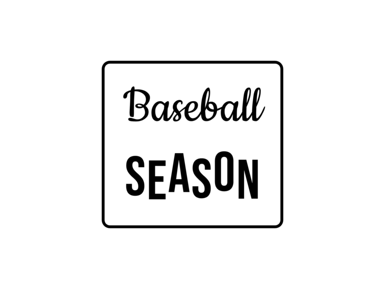 Baseball SEASON — hand-lettered SVG cut file