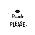 Beach PLEASE — hand-lettered SVG cut file