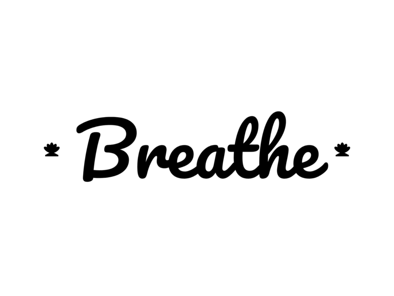 Breathe — hand-lettered SVG cut file