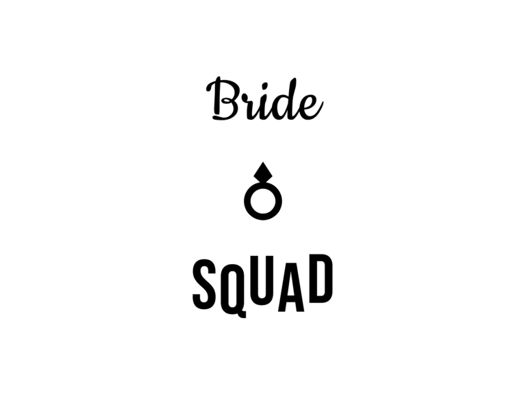 Bride SQUAD — hand-lettered SVG cut file