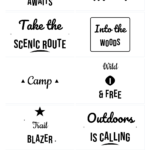 Camping & Outdoors SVG Bundle – 10 hand-lettered SVG cut files for Cricut and Silhouette