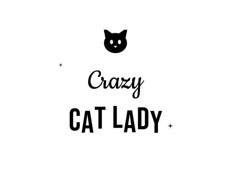 Crazy CAT LADY — hand-lettered SVG cut file