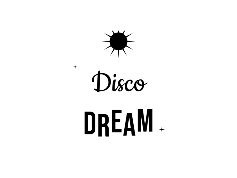 Disco DREAM — hand-lettered SVG cut file