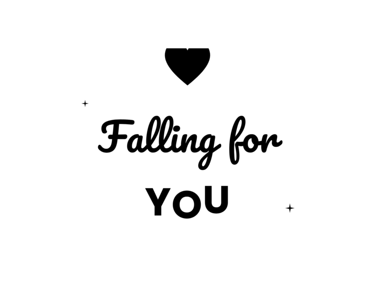 Falling for YOU — hand-lettered SVG cut file