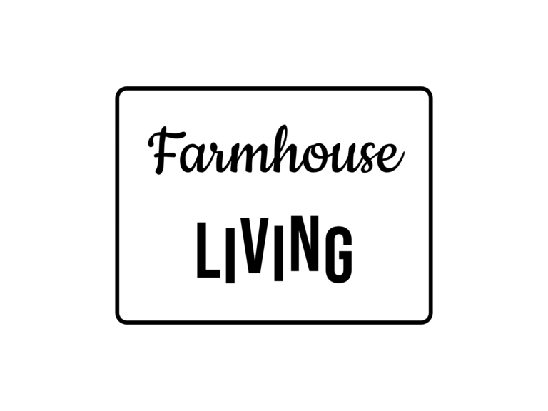 Farmhouse LIVING — hand-lettered SVG cut file