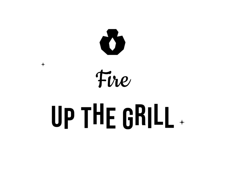Fire UP THE GRILL — hand-lettered SVG cut file