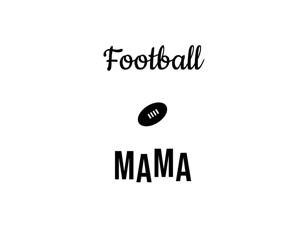 Football MAMA — hand-lettered SVG cut file