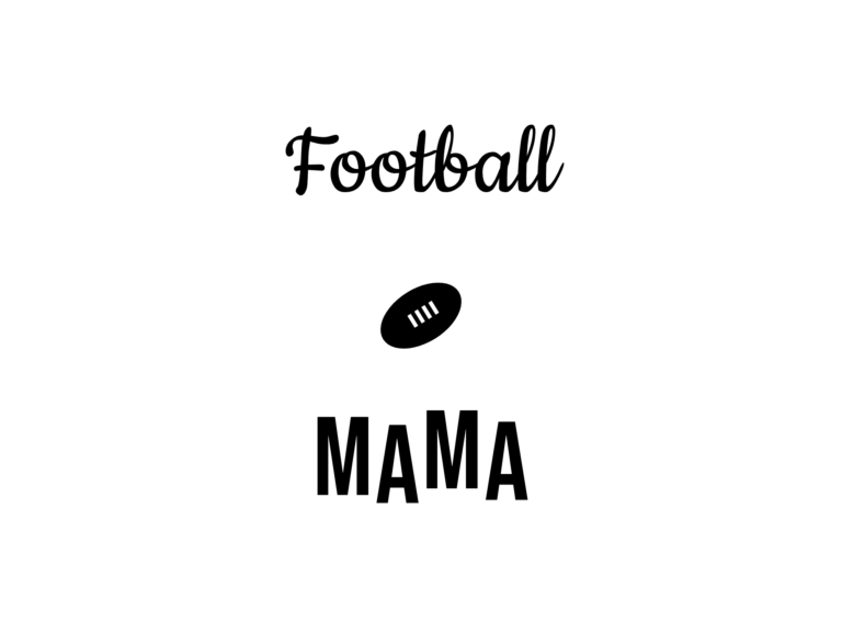 Football MAMA — hand-lettered SVG cut file