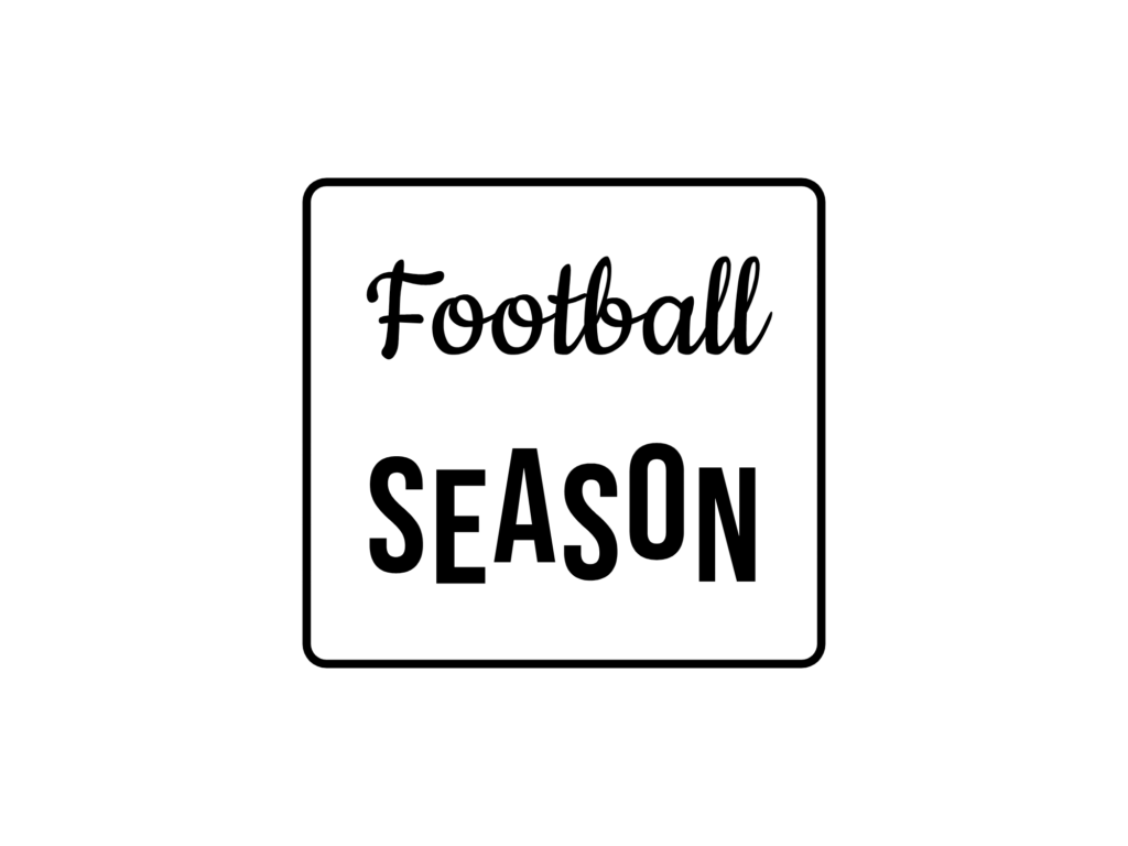 Football SEASON — hand-lettered SVG cut file