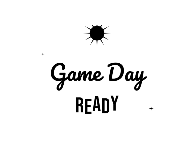 Game Day READY — hand-lettered SVG cut file