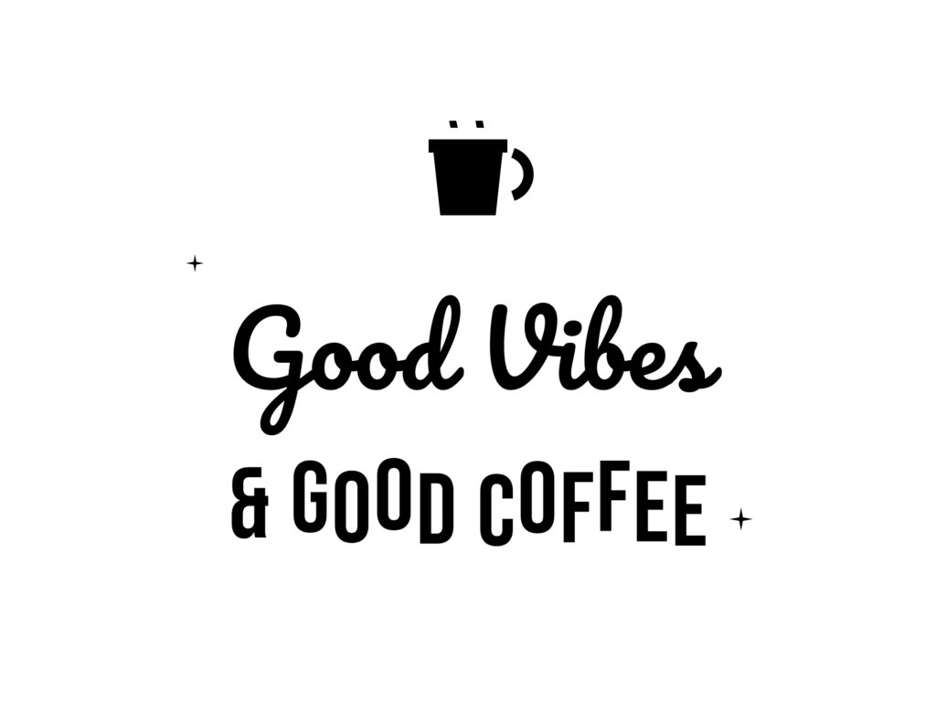 Good Vibes & GOOD COFFEE — hand-lettered SVG cut file