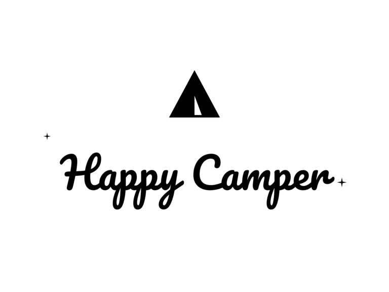 Happy Camper — hand-lettered SVG cut file