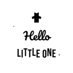 Hello LITTLE ONE — hand-lettered SVG cut file