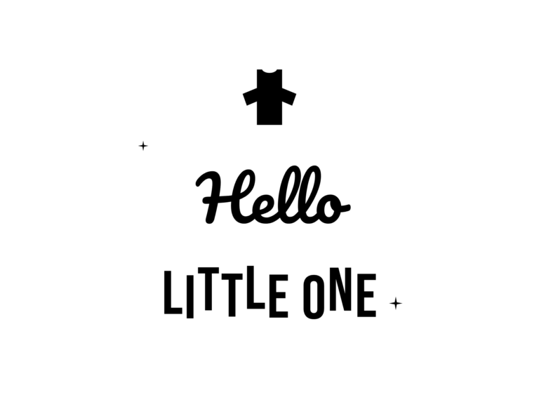 Hello LITTLE ONE — hand-lettered SVG cut file