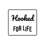 Hooked FOR LIFE — hand-lettered SVG cut file