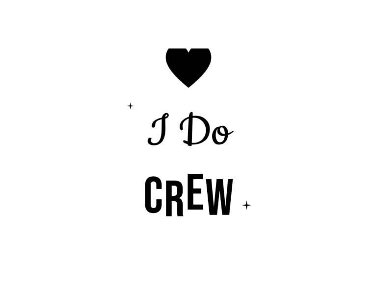 I Do CREW — hand-lettered SVG cut file