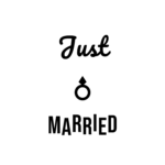 Just MARRIED — hand-lettered SVG cut file