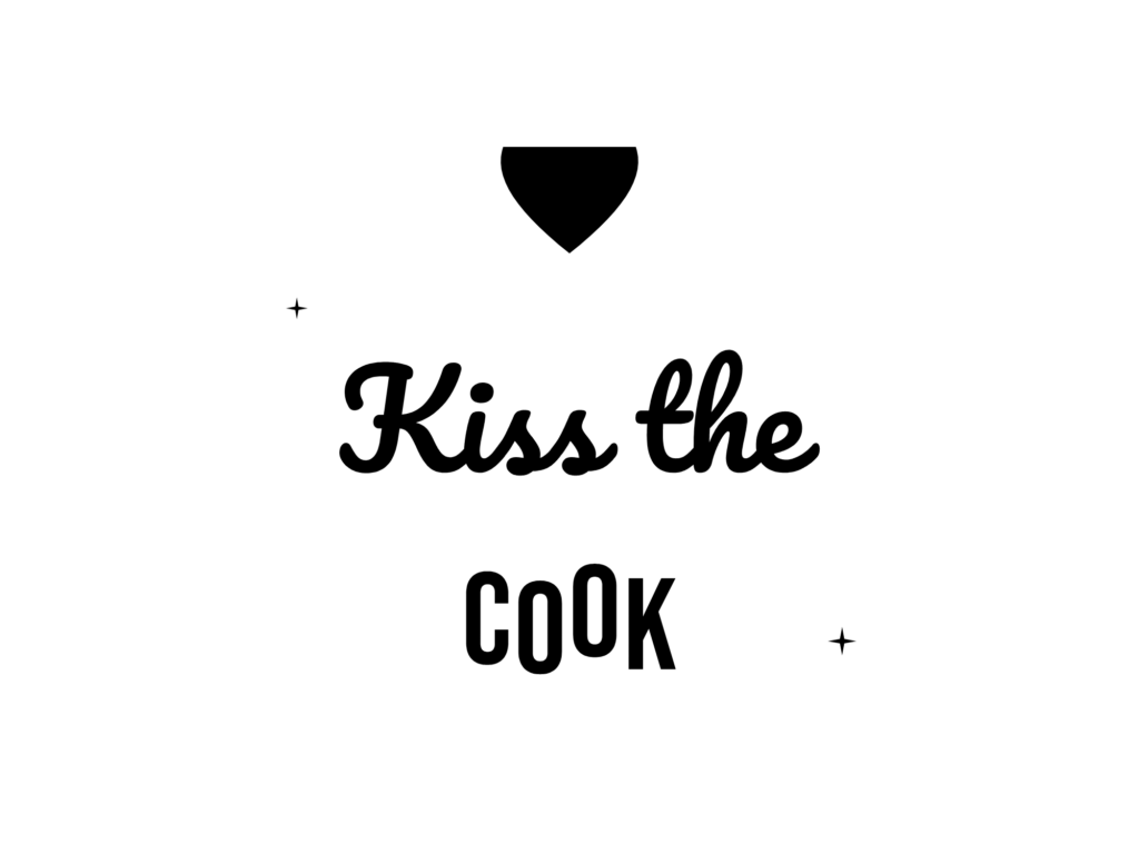 Kiss the COOK — hand-lettered SVG cut file