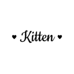 Kitten CUDDLES — hand-lettered SVG cut file