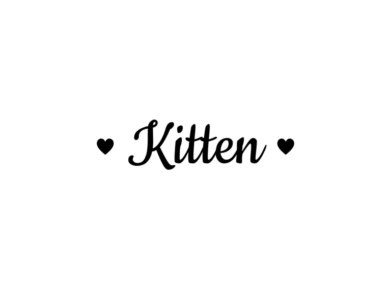 Kitten CUDDLES — hand-lettered SVG cut file