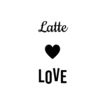 Latte LOVE — hand-lettered SVG cut file