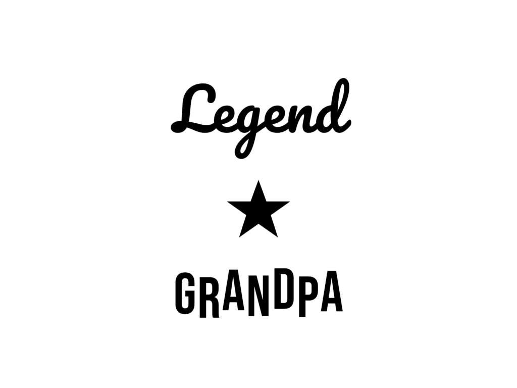 Legend GRANDPA — hand-lettered SVG cut file