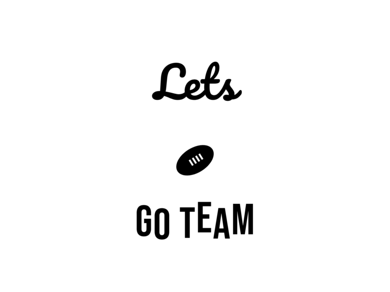 Lets GO TEAM — hand-lettered SVG cut file