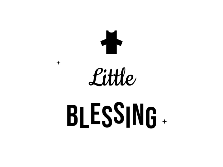 Little BLESSING — hand-lettered SVG cut file