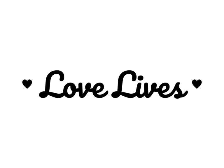 Love Lives HERE — hand-lettered SVG cut file