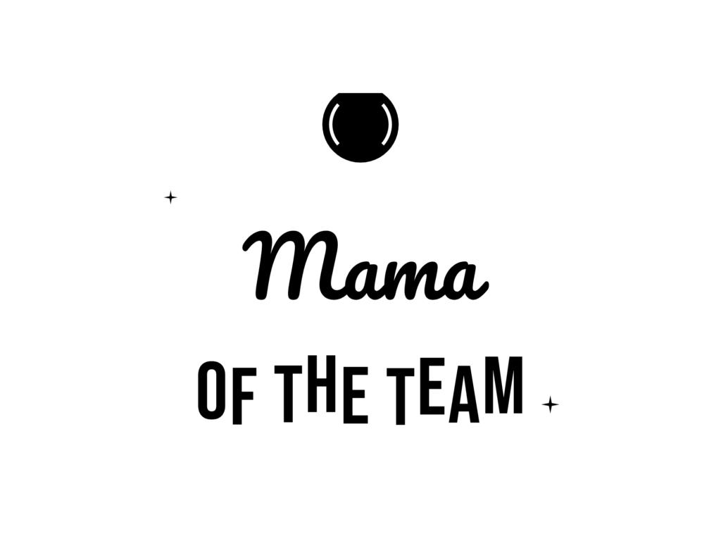 Mama OF THE TEAM — hand-lettered SVG cut file