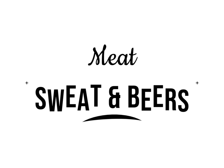 Meat SWEAT & BEERS — hand-lettered SVG cut file