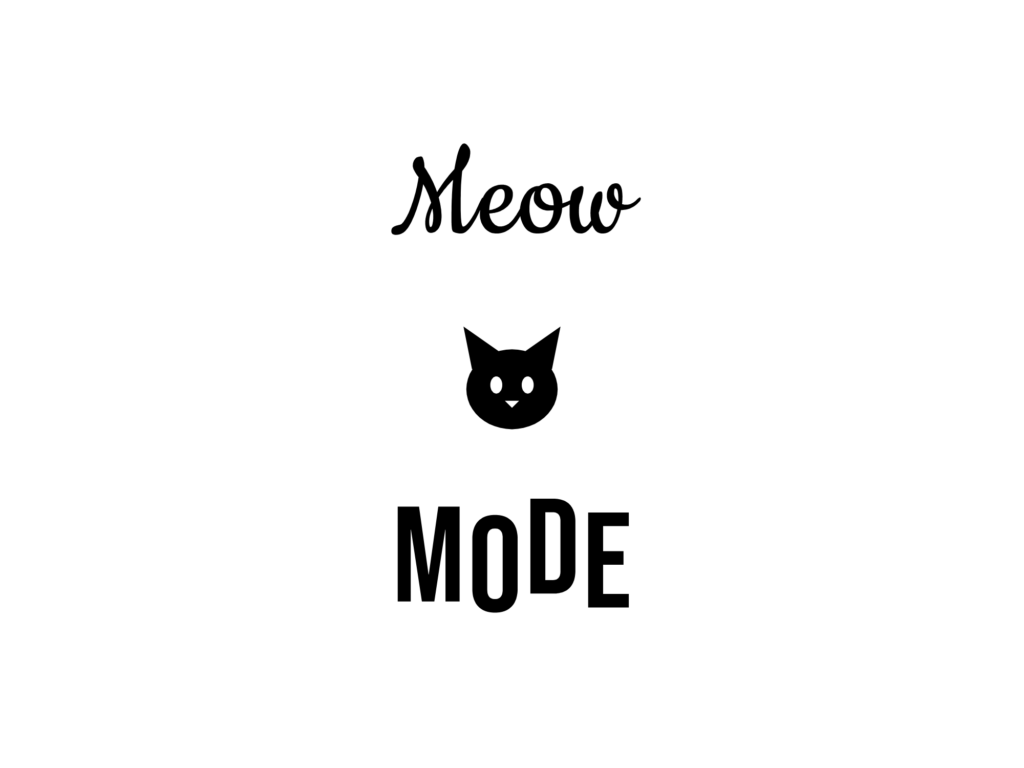 Meow MODE — hand-lettered SVG cut file