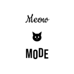 Meow MODE — hand-lettered SVG cut file