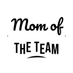 Mom of THE TEAM — hand-lettered SVG cut file