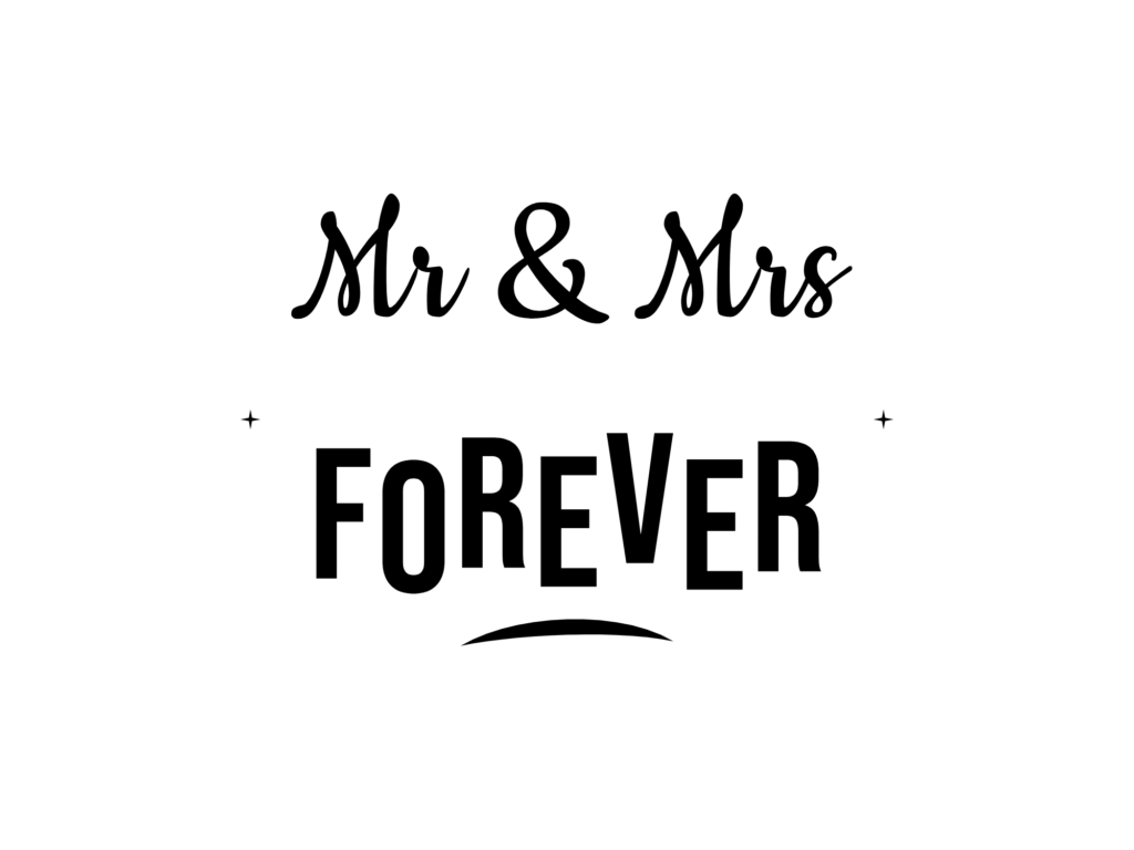 Mr & Mrs FOREVER — hand-lettered SVG cut file