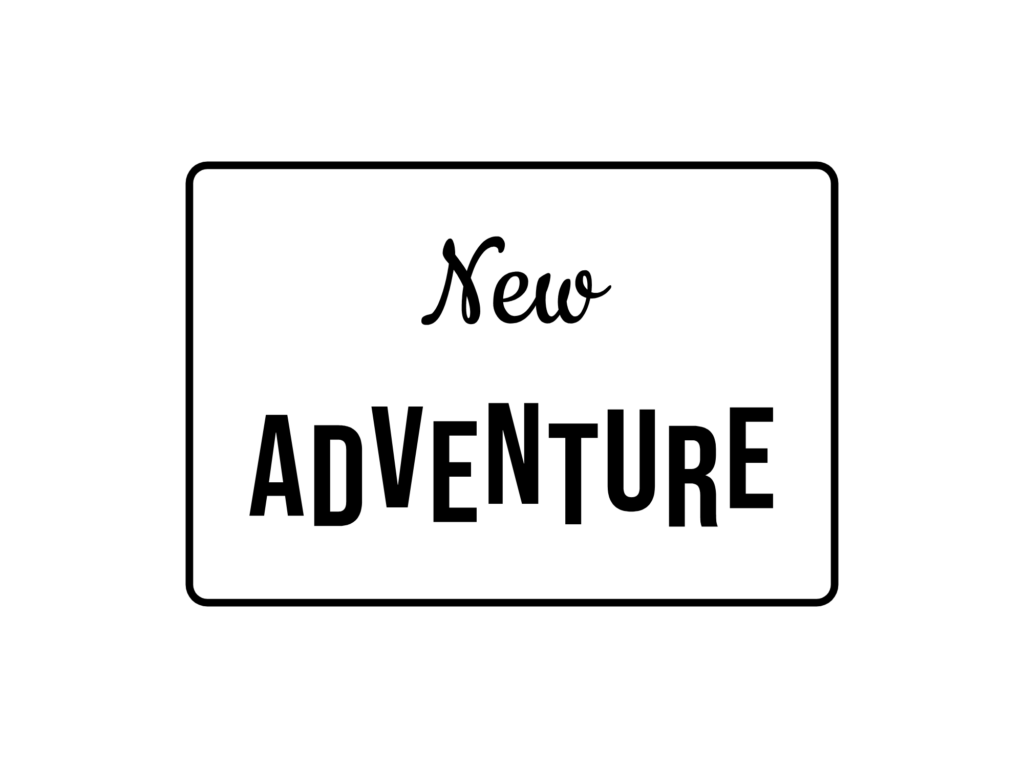 New ADVENTURE — hand-lettered SVG cut file