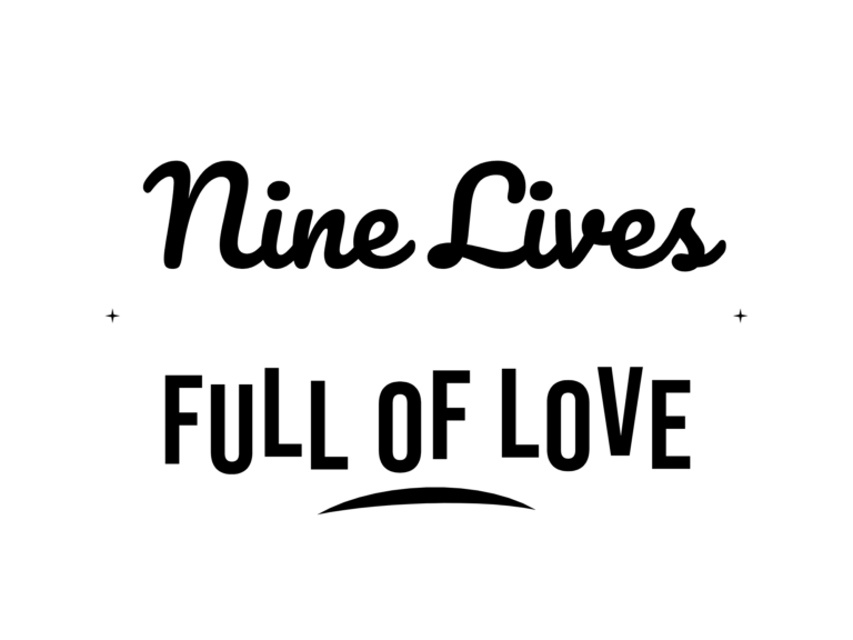 Nine Lives FULL OF LOVE — hand-lettered SVG cut file