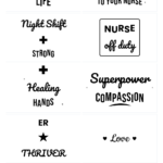 Nurse Life SVG Bundle – 10 hand-lettered SVG cut files for Cricut and Silhouette