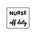 NURSE off duty — hand-lettered SVG cut file