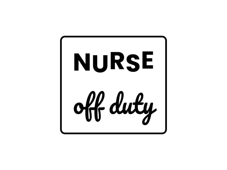 NURSE off duty — hand-lettered SVG cut file