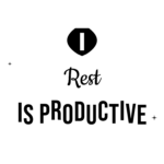 Rest IS PRODUCTIVE — hand-lettered SVG cut file