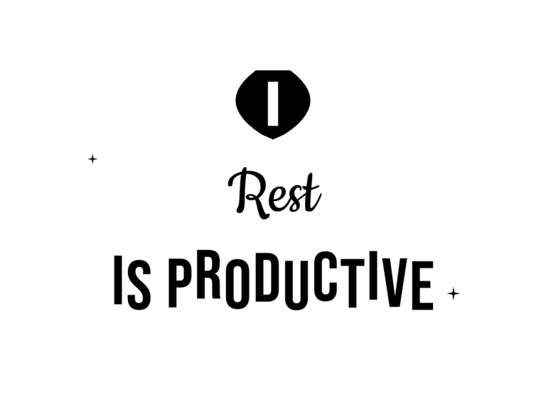 Rest IS PRODUCTIVE — hand-lettered SVG cut file
