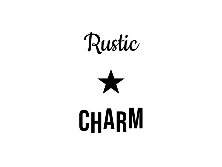 Rustic CHARM — hand-lettered SVG cut file