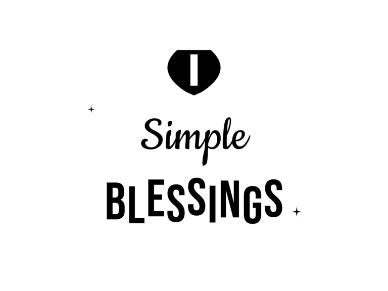 Simple BLESSINGS — hand-lettered SVG cut file