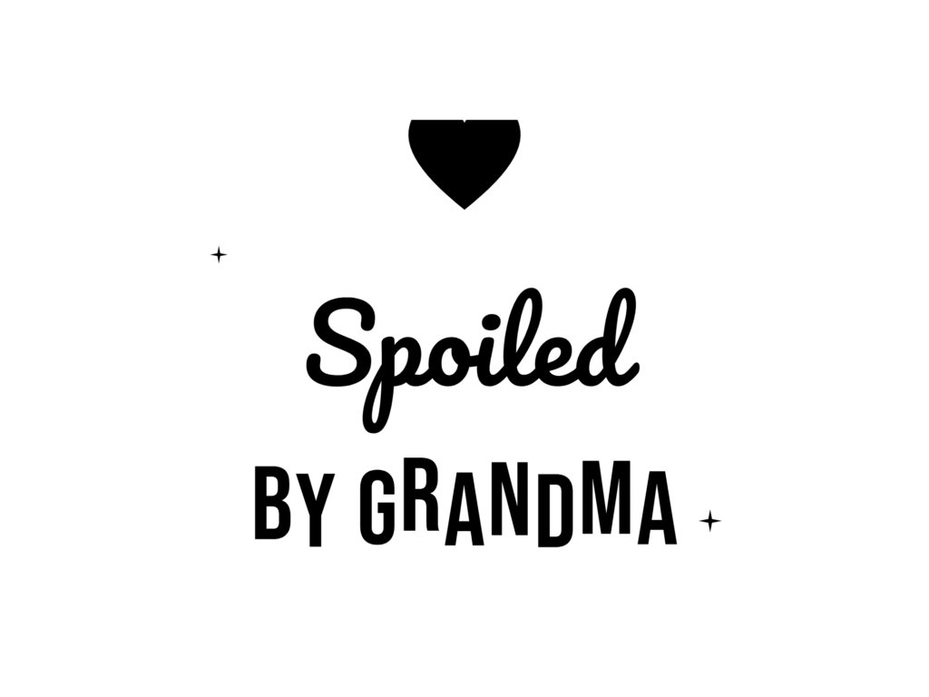 Spoiled BY GRANDMA — hand-lettered SVG cut file