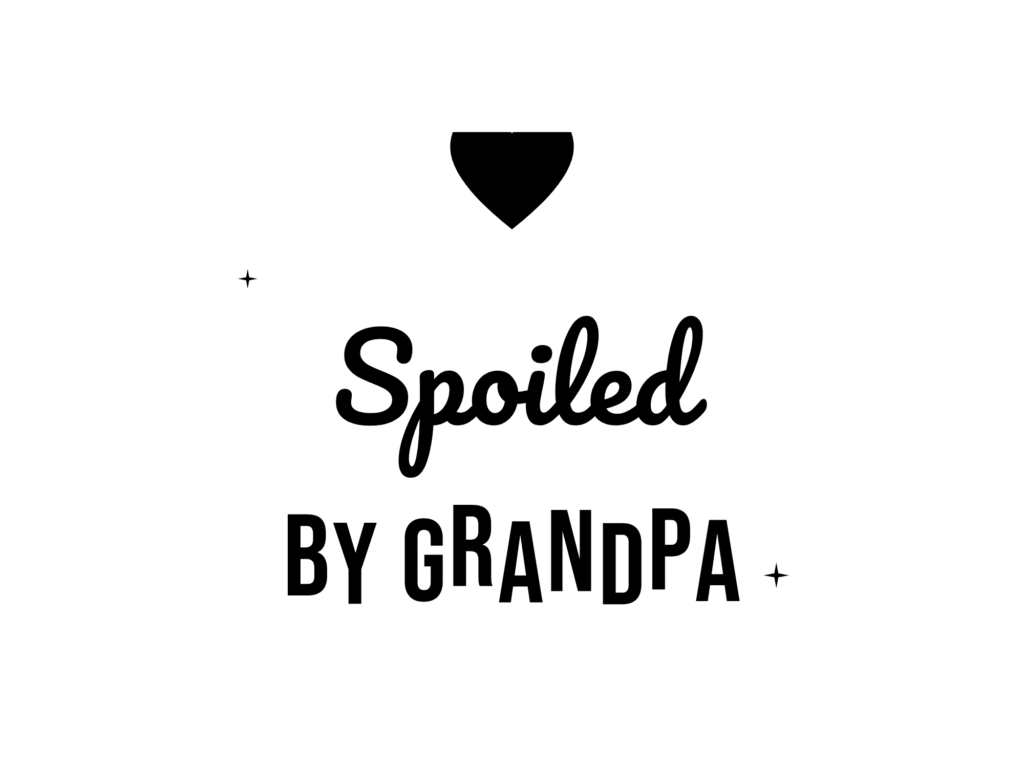 Spoiled BY GRANDPA — hand-lettered SVG cut file