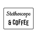 Stethoscope & COFFEE — hand-lettered SVG cut file