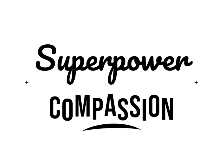 Superpower COMPASSION — hand-lettered SVG cut file