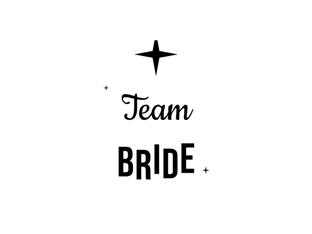 Team BRIDE — hand-lettered SVG cut file