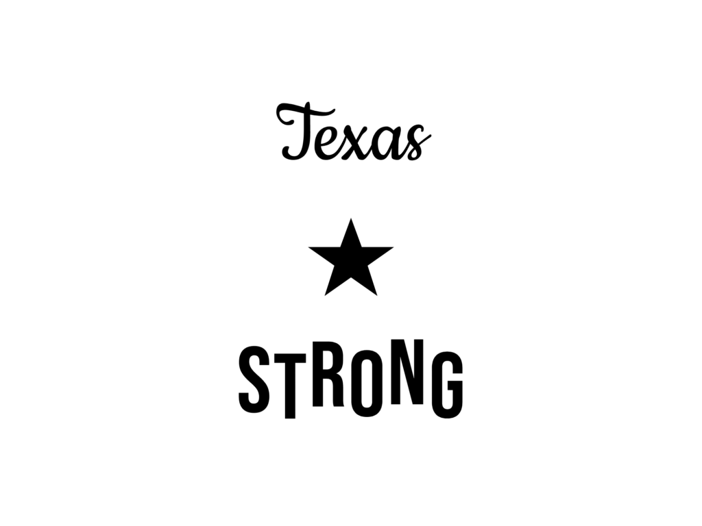 Texas STRONG — hand-lettered SVG cut file